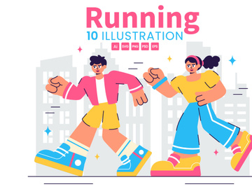 10 Jogging and Running Illustration
