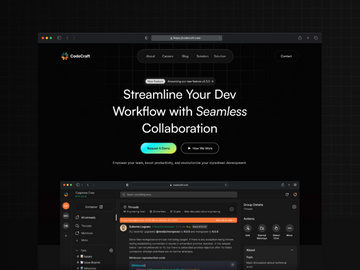 Sass landing page for collaboration platform