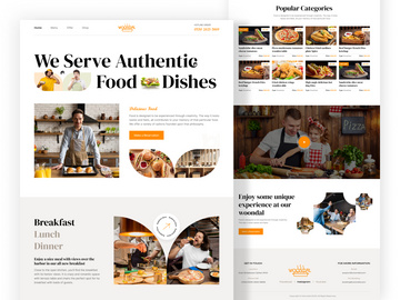 Restaurant landing page design