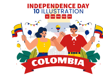 10 Colombia Independence Day Illustration