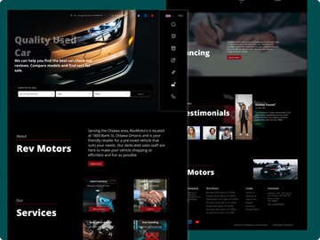 Car shop landing page