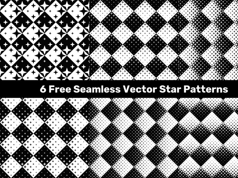 6 Free Seamless Vector Star Patterns by David Zydd ~ EpicPxls