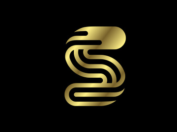 Golden capital letter. Graphic alphabet symbol for logo, Poster, Invitation. vector illustration