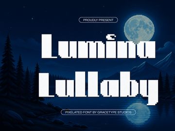 Lumina Lullaby | Pixelated Font