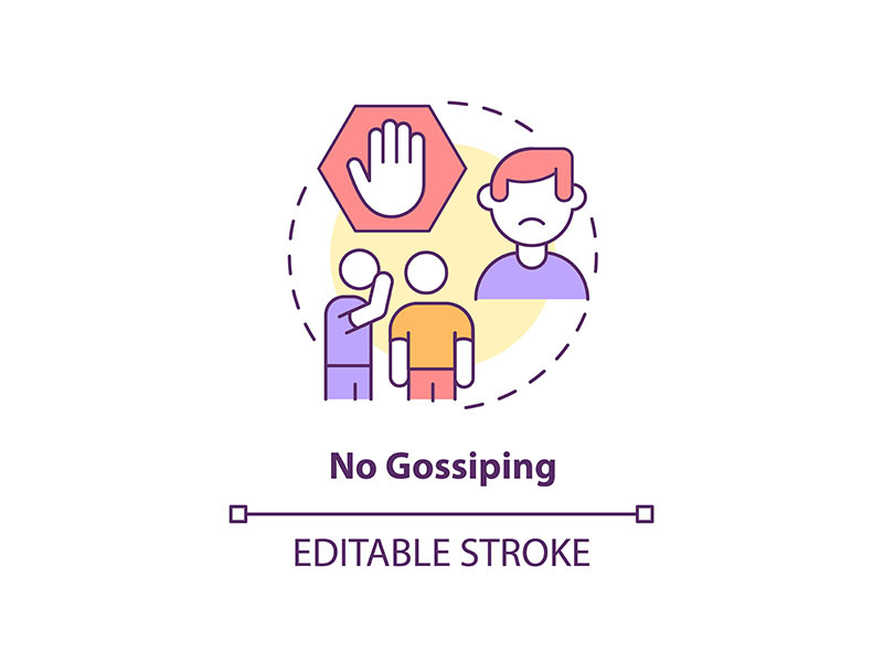 No Gossiping Concept Icon By Bsd Studio EpicPxls