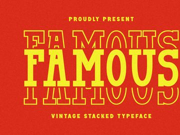 Famous Stacked - Vintage Stacked Font