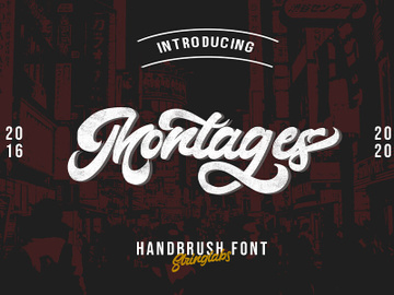 Montages - Retro Bold Script Font