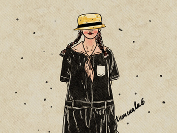 Illustration painting images girl fashion