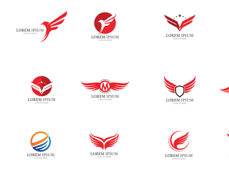 Wing bird falcon eagle logo vector - Upgraphic's Graphics ~ EpicPxls