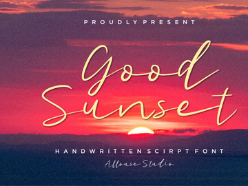 Good Sunset - Handwritten Script Font