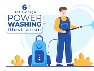 6 Power Washing Illustration
