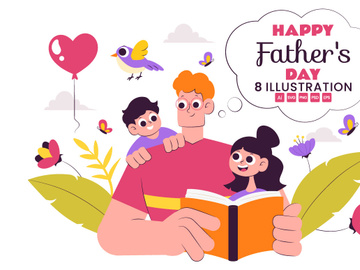 8 Happy Fathers Day Illustration