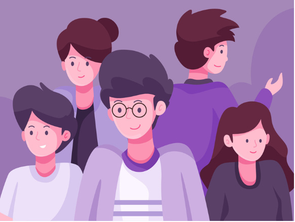 微笑的人插图集(Smiling People Illustration Set)插图2