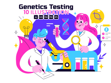 10 Genetics Testing Illustration