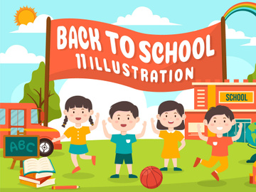 11 Back to School Vector Illustration