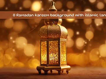 Ramadan kareem background with islamic lantern