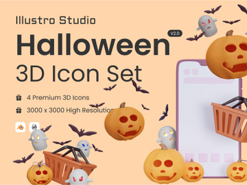 Halloween 3D icons | Version 2