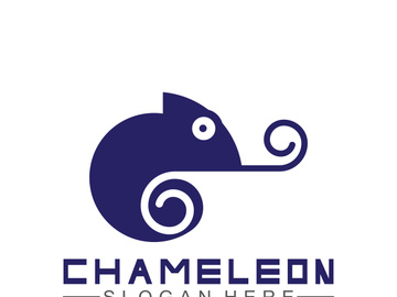 Chameleon logo design template. Vector illustration