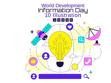 10 World Development Information Day Illustration
