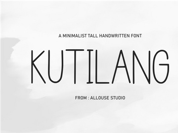 KUTILANG - Minimalist Tall Handwritten Font