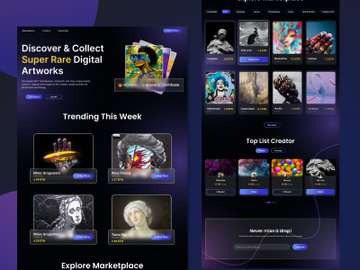 NFT Marketplace Landing page design