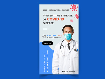 Corona Virus Awareness Social Media Post Template