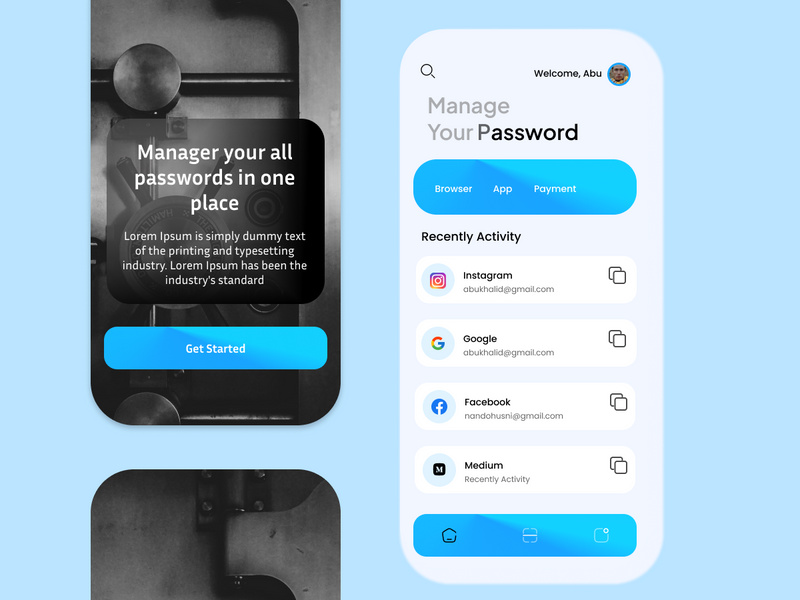 Password Manager App UI by Kamedostudio ~ EpicPxls