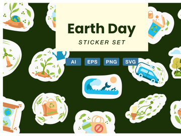 Earth Day Sticker Set
