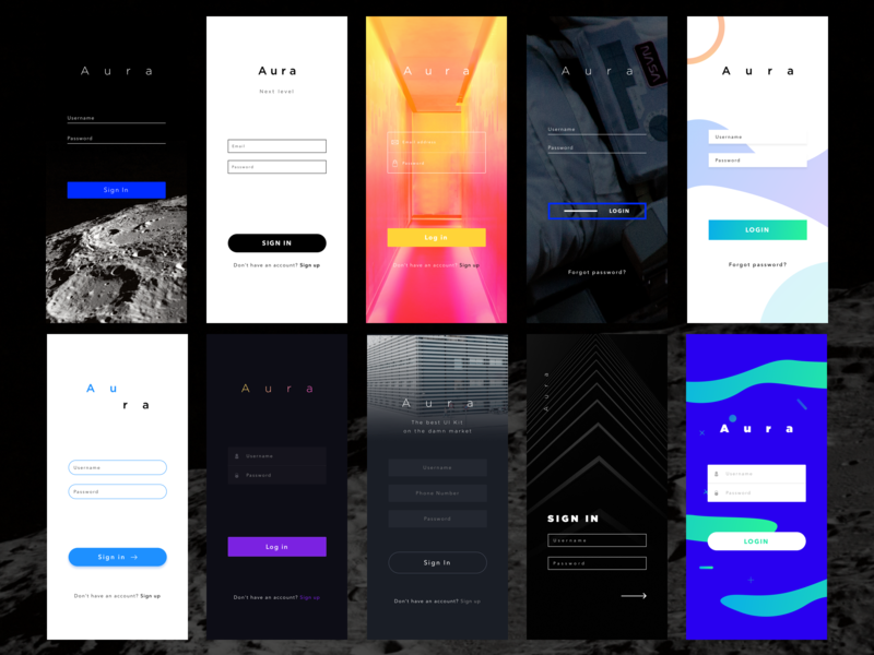 Aura - UI Kit by Andrei Dulcu ~ EpicPxls