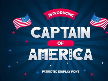 Captain of America Patriotic Display Font