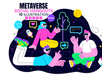 10 Metaverse Social Hangouts Illustration