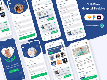 Childcare Hospital Appointment Booking Mobile App UI kit