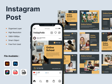 Online School Instagram Post