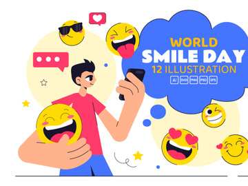 12 World Smile Day Celebration Illustration