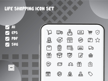 Life Shopping Icon Set