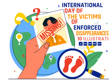 10 Victims of Enforced Disappearances Day Illustration