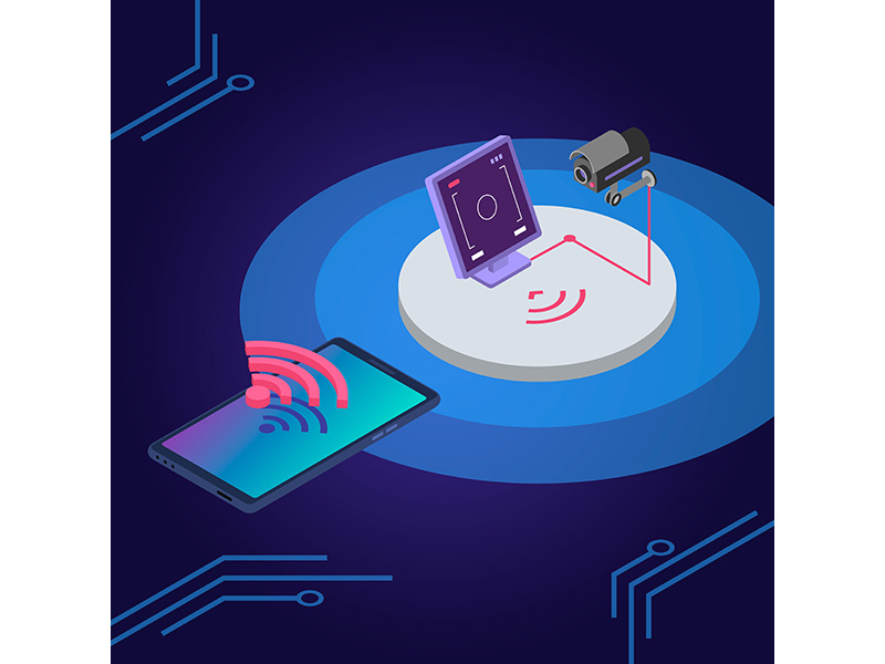 Security system isometric color vector illustration by The ~ EpicPxls