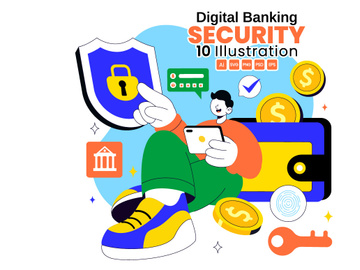 10 Digital Banking Security Illustration
