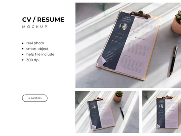 CV / Resume Mockup Bundle