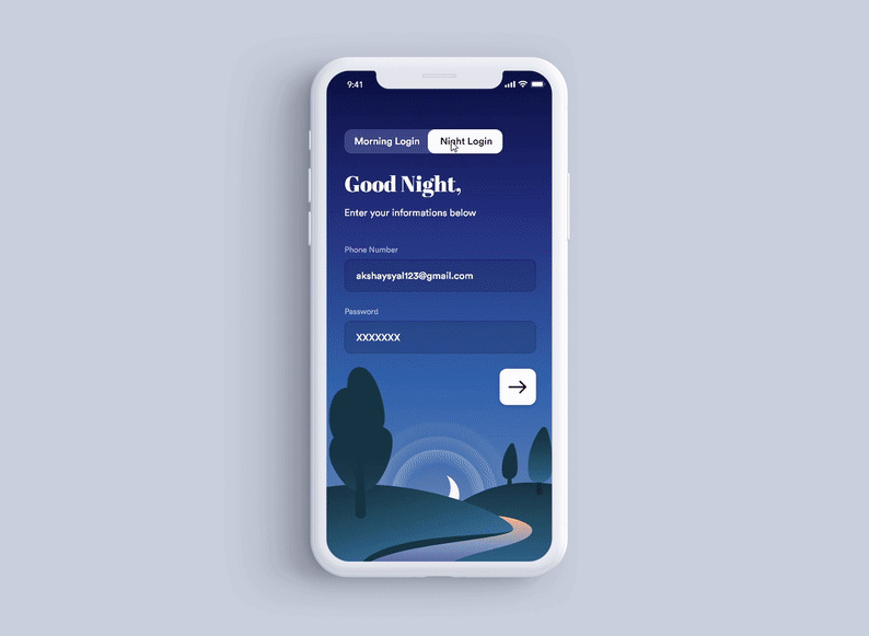 白天黑夜的登录互动 - 免费赠品(Day Night Login Interaction - Freebie)插图