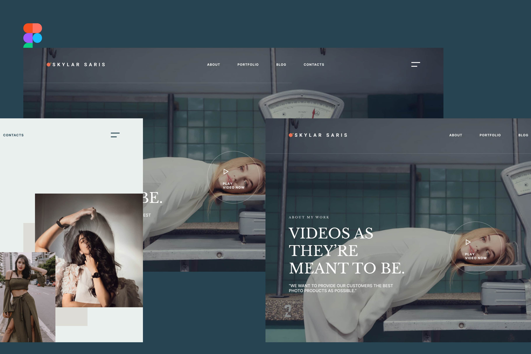UI Kit | Site de Portfólio Pessoal | Site de Portfólio de Fotos