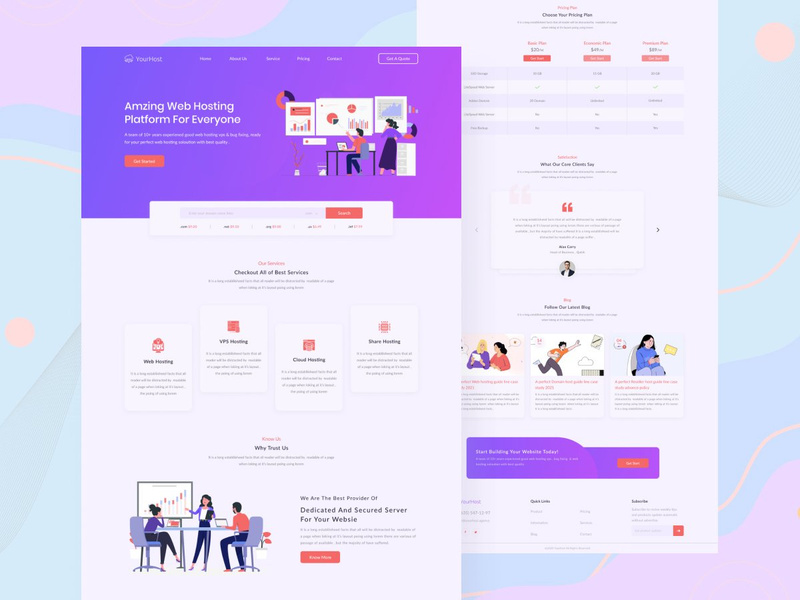 Creative Web Hosting Website Design by Ahesan Murad ~ EpicPxls