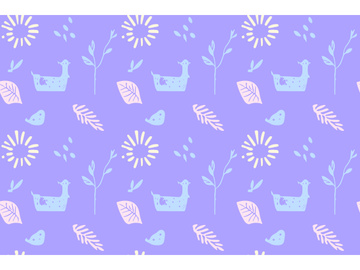 10 Modern Summer Scandinavian Doodle Patterns