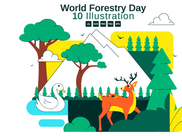 10 World Forestry Day Illustration