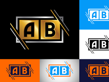 Initial Letter A B Logo Design Vector Template. Graphic Alphabet Symbol For Corporate Business Identity