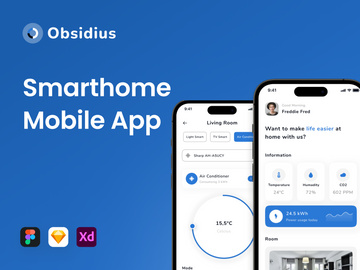 Obsidius - Smarthome Mobile App Template