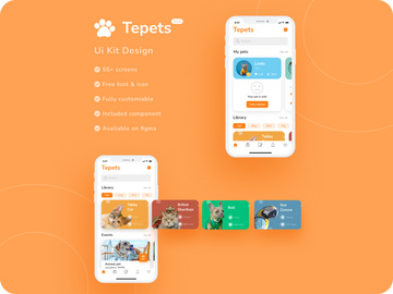 TEPETS - Pets Care Ui Kit Design