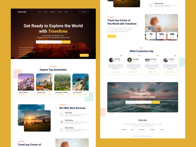 Travel Tree - Tour & Travel Landing Page-3 by Shamsunnahar ~ EpicPxls