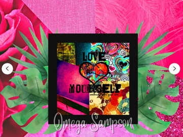 Love Yourself Embrace Who You Are Inspirational Self Love Self Care Mixed Media Collage DIGITAL Printable Wall Art Kids Room Nursery Decor