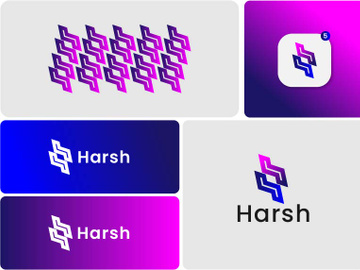 H logo design - letter h logo - app logo - creative logo - trend logo